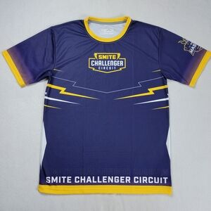Smite Challenger Circuit Esports Jersey T-Shirt Men's Size Large Blue Pro League